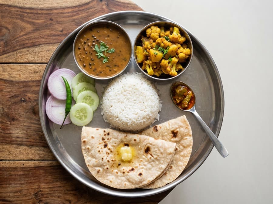 Thali With Rice
