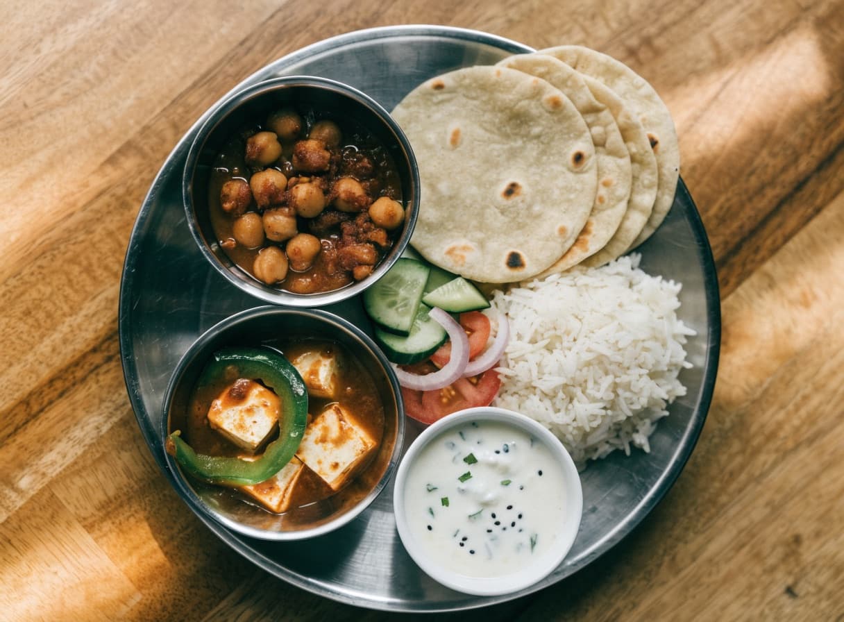Chole & Cheese Chilli Thali